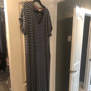 Matilda jane maxi dress. Deep navy/white stripe